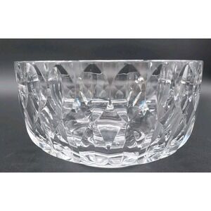 Crystal Bowl Contemporary Wedge Cut Design 8.5"‎ x 5"